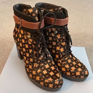 Antonio Melani Parton Calf Hair Platform Bootie